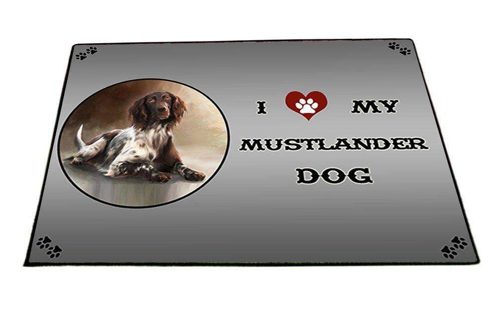 I Love My Mustlander Dog Indoor/Outdoor Floormat