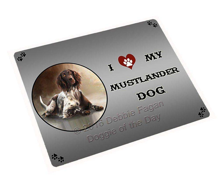 I Love My Mustlander Dog Large Refrigerator / Dishwasher Magnet