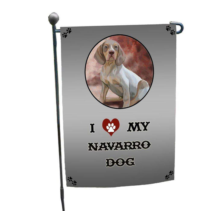 I Love My Navarro Dog Garden Flag