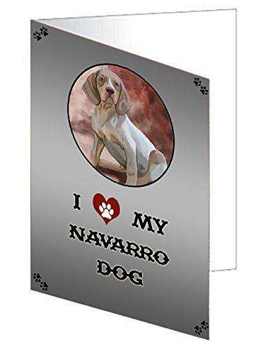 I Love My Navarro Dog Handmade Artwork Assorted Pets Greeting Cards and Note Cards with Envelopes for All Occasions and Holiday Seasons