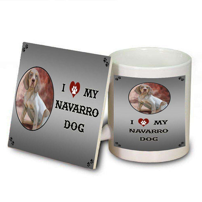 I Love My Navarro Dog Mug and Coaster Set