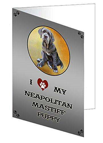 I Love My Neapolitan Mastiff Puppy Dog Handmade Artwork Assorted Pets Greeting Cards and Note Cards with Envelopes for All Occasions and Holiday Seasons