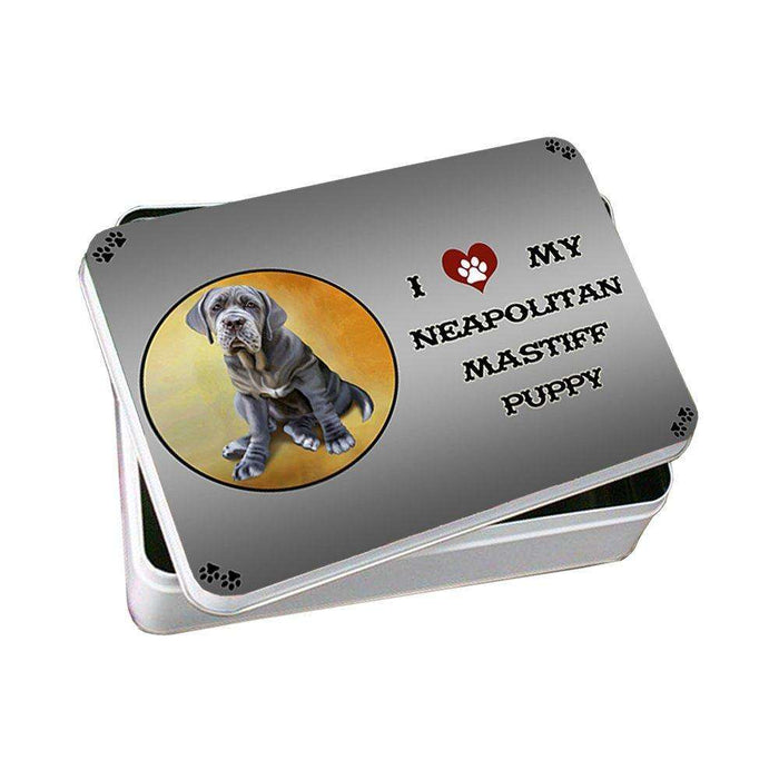 I Love My Neapolitan Mastiff Puppy Dog Photo Storage Tin