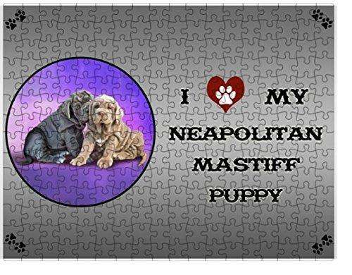 I Love My Neapolitan Mastiff Puppy Dog Puzzle with Photo Tin