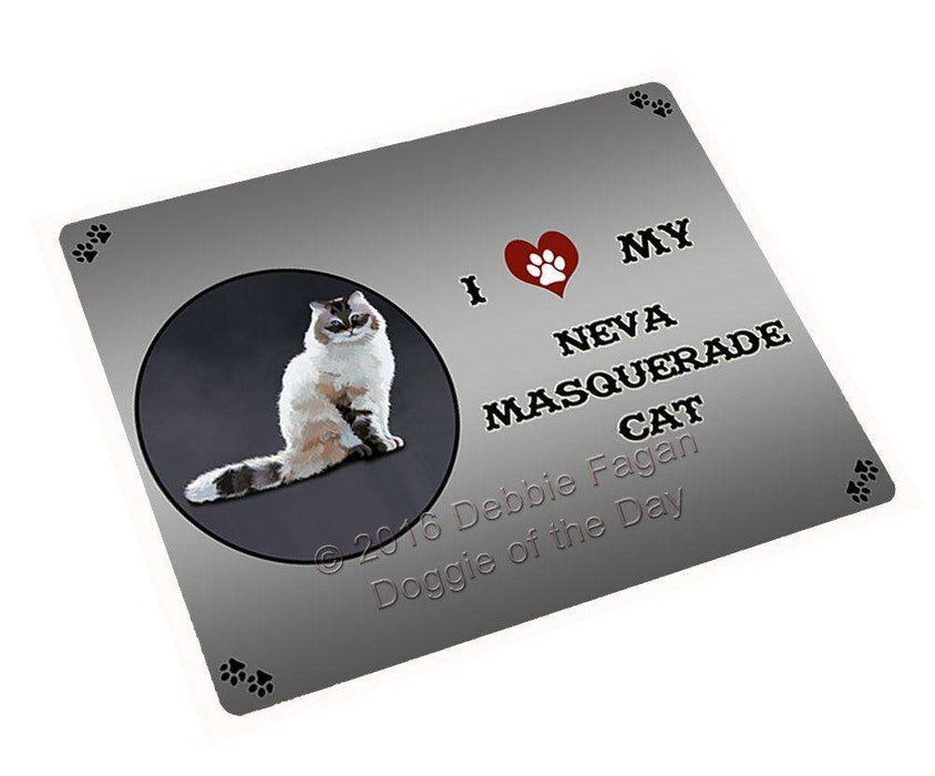I Love My Neva Masquerade Cat Large Refrigerator / Dishwasher Magnet