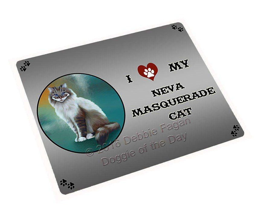 I Love My Neva Masquerade Cat Large Refrigerator / Dishwasher Magnet