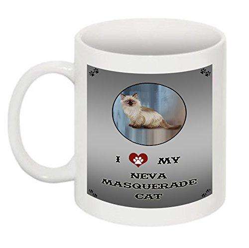 I Love My Neva Masquerade Cat Mug