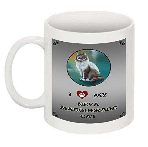 I Love My Neva Masquerade Cat Mug