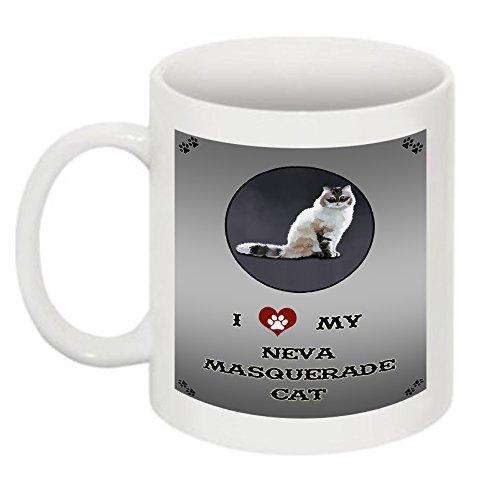 I Love My Neva Masquerade Cat Mug