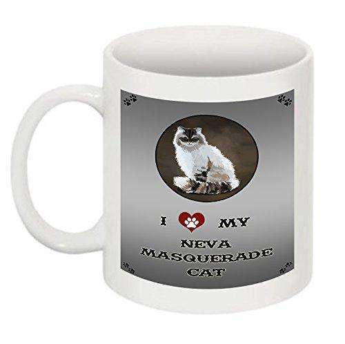 I Love My Neva Masquerade Cat Mug