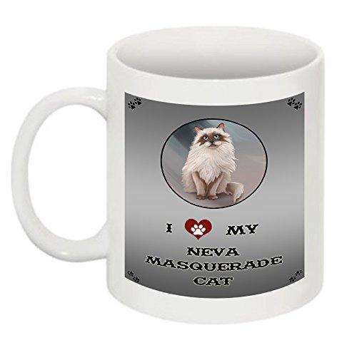 I Love My Neva Masquerade Cat Mug