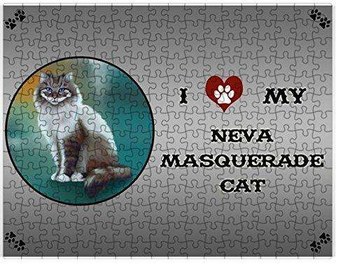 I Love My Neva Masquerade Cat Puzzle