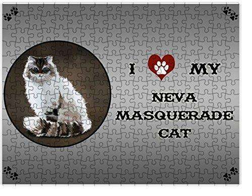 I Love My Neva Masquerade Cat Puzzle