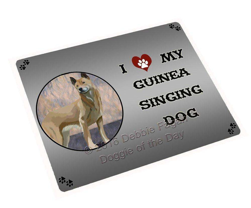 I Love My New Guinea Singing Dog Art Portrait Print Woven Throw Sherpa Plush Fleece Blanket