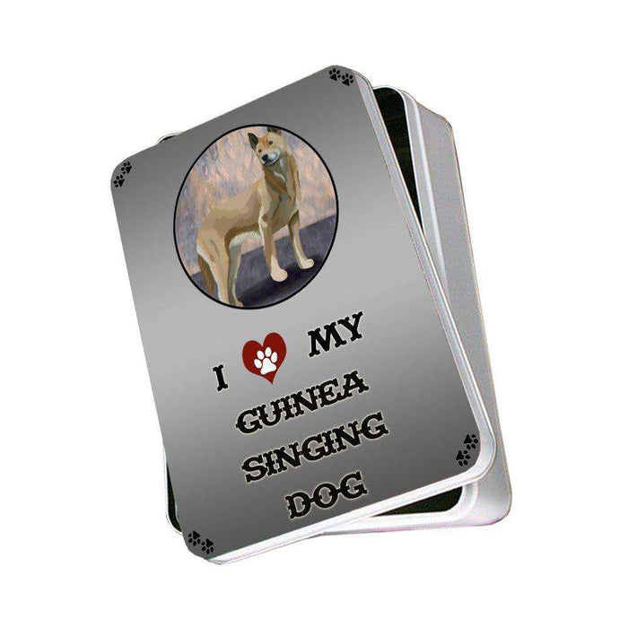 I Love My New Guinea Singing Dog Photo Storage Tin