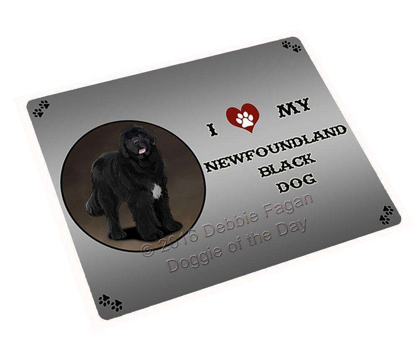 I Love My Newfoundland Black Dog Magnet Mini (3.5" x 2")