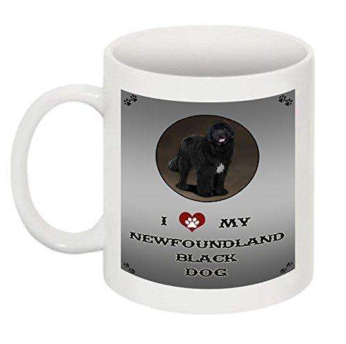 I Love My Newfoundland Black Dog Mug