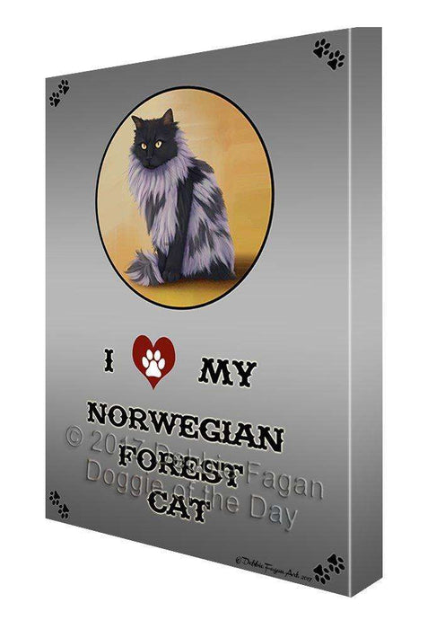 I Love My Norwegian Forest Cat Canvas Wall Art D188