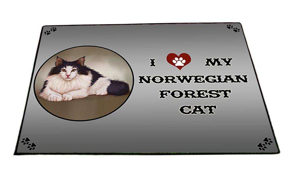 I Love My Norwegian Forest Cat Indoor/Outdoor Floormat