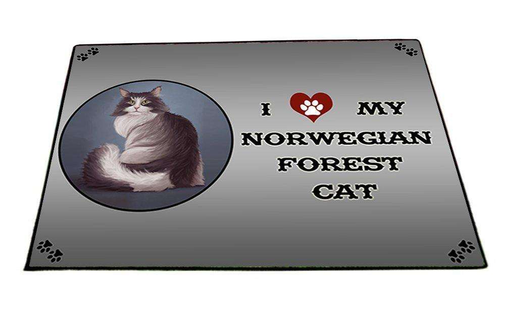 I Love My Norwegian Forest Cat Indoor/Outdoor Floormat