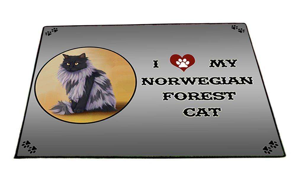 I Love My Norwegian Forest Cat Indoor/Outdoor Floormat