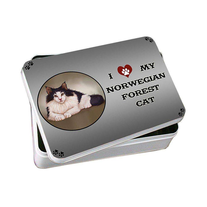 I Love My Norwegian Forest Cat Photo Storage Tin