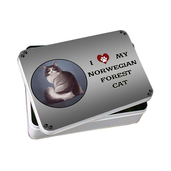 I Love My Norwegian Forest Cat Photo Storage Tin