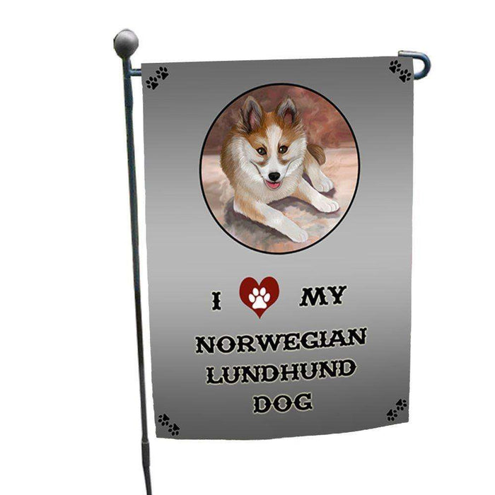 I Love My Norwegian Lundhund Dog Garden Flag