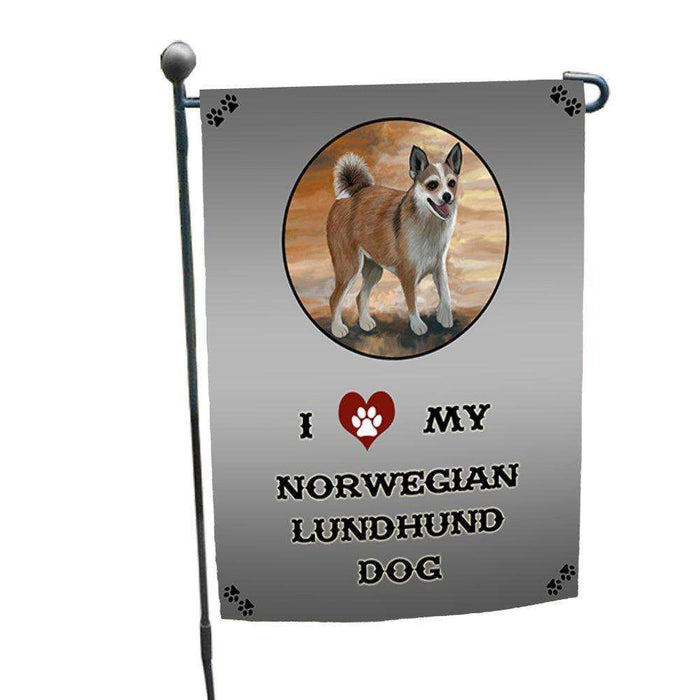 I Love My Norwegian Lundhund Dog Garden Flag