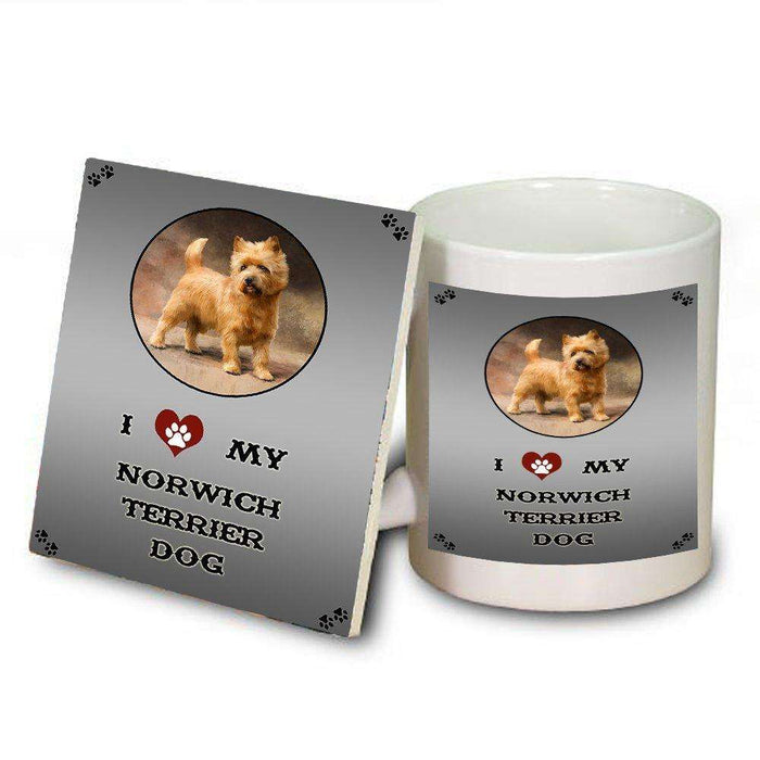 I Love My Norwich Terrier Dog Mug and Coaster Set