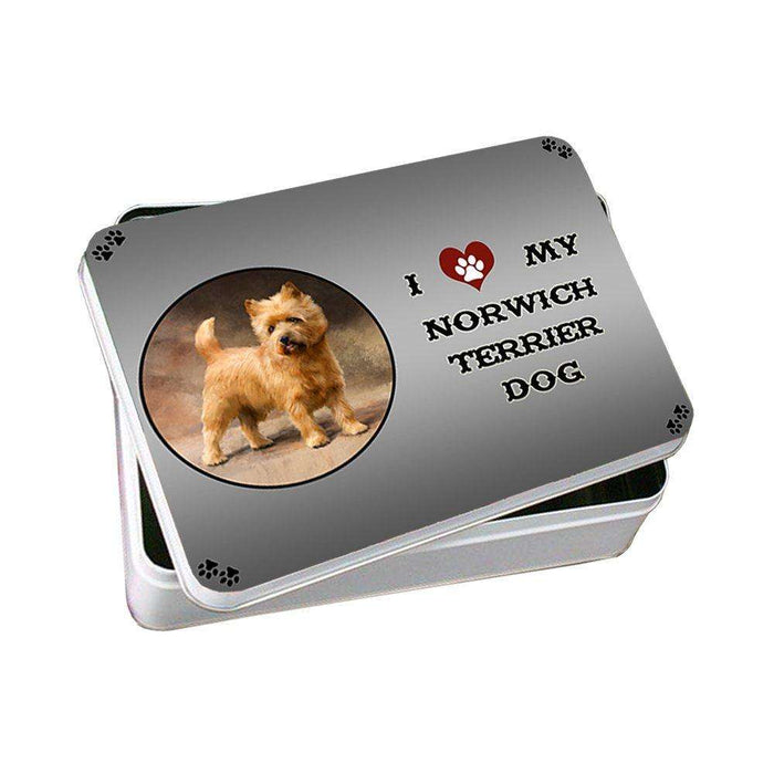 I Love My Norwich Terrier Dog Photo Storage Tin