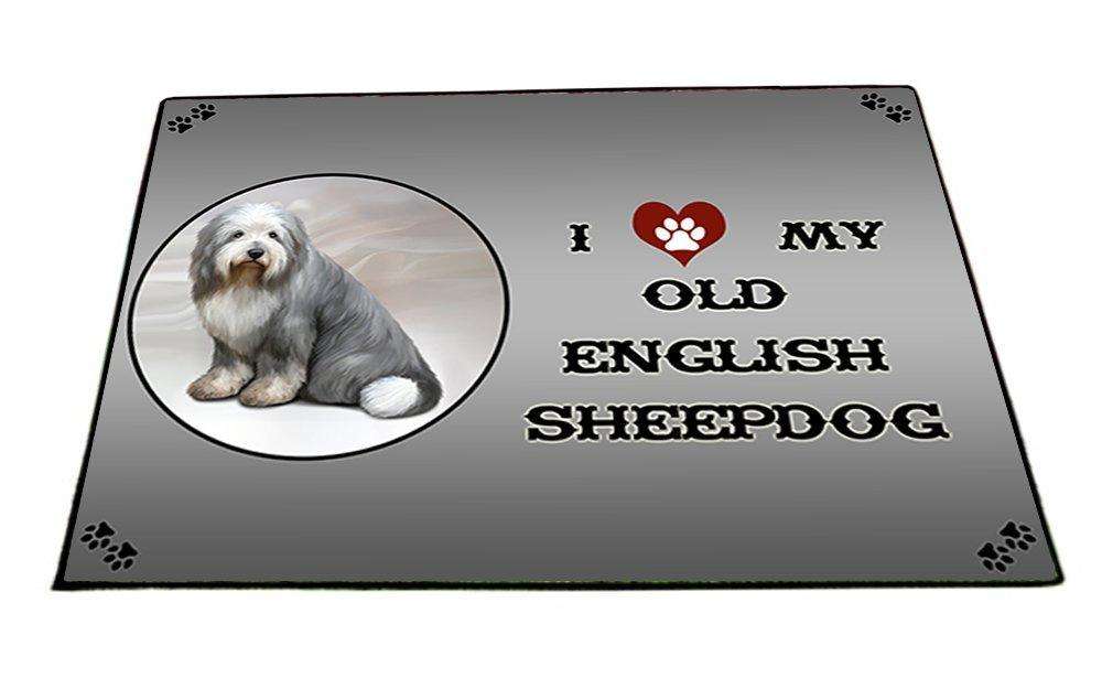 I Love My Old English Sheep Dog Indoor/Outdoor Floormat