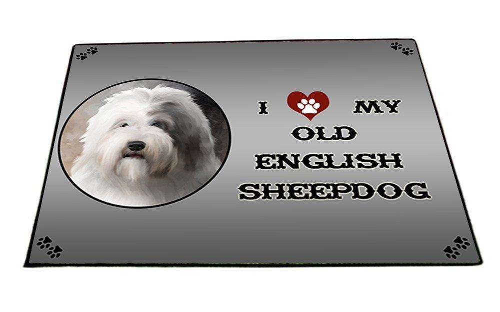 I Love My Old English Sheep Dog Indoor/Outdoor Floormat