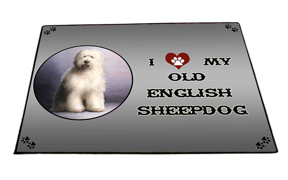 I Love My Old English Sheep Dog Indoor/Outdoor Floormat