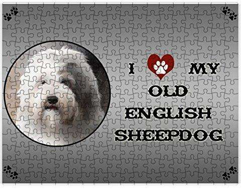 I Love My Old English Sheep Dog Puzzle