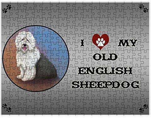 I Love My Old English Sheep Dog Puzzle