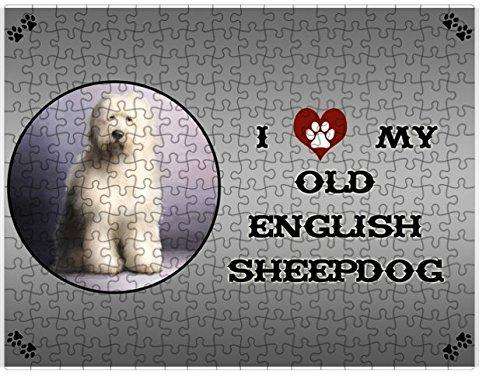 I Love My Old English Sheep Dog Puzzle