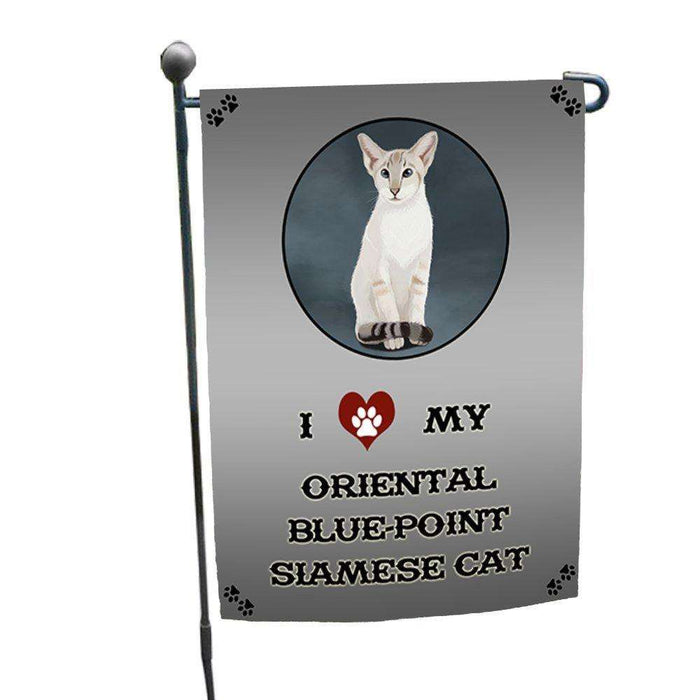 I Love My Oriental Blue Point Siamese Cat Garden Flag
