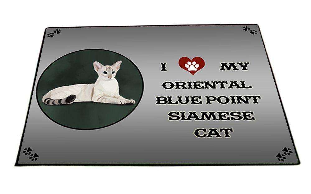 I Love My Oriental Blue Point Siamese Cat Indoor/Outdoor Floormat