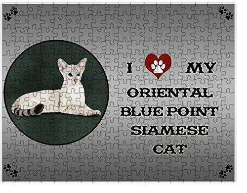 I Love My Oriental Blue Point Siamese Cat Puzzle