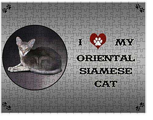 I Love My Oriental Siamese Cat Puzzle