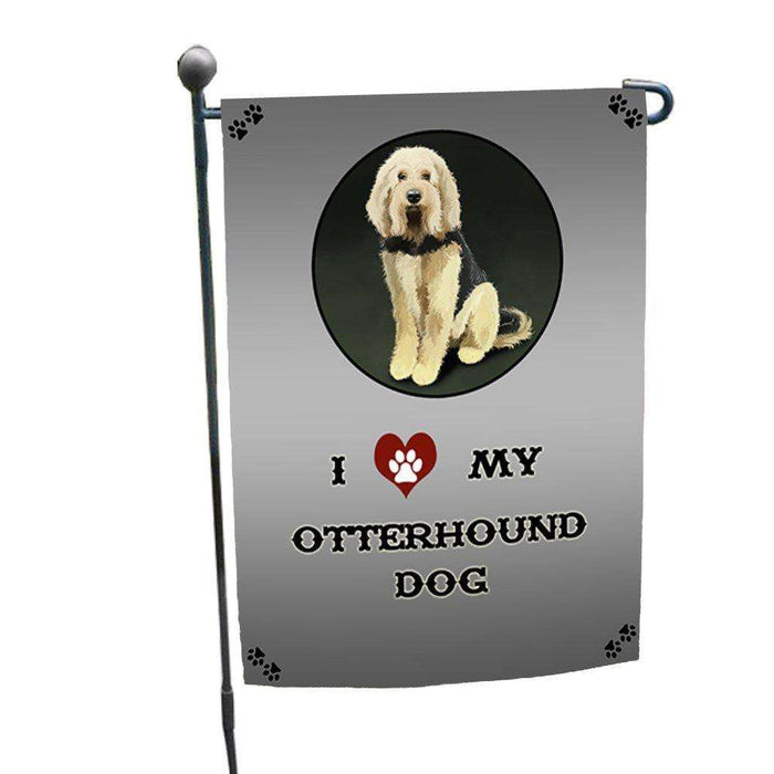 I Love My Otterhound Dog Garden Flag