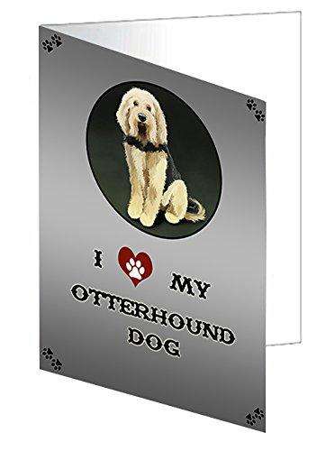 I Love My Otterhound Dog Handmade Artwork Assorted Pets Greeting Cards and Note Cards with Envelopes for All Occasions and Holiday Seasons