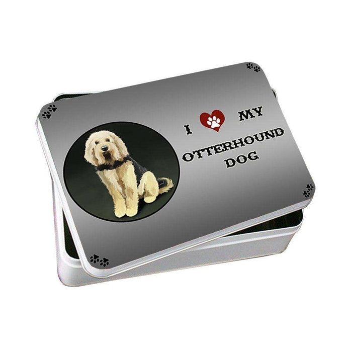 I Love My Otterhound Dog Photo Storage Tin