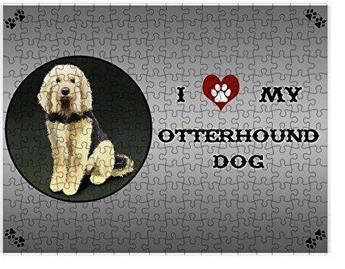 I Love My Otterhound Dog Puzzle with Photo Tin