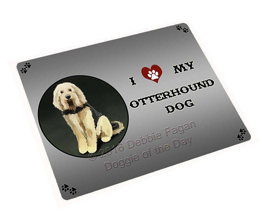 I Love My Otterhound Dog Tempered Cutting Board