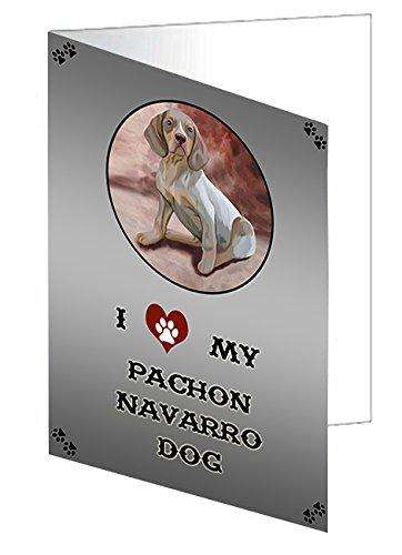 I Love My Pachon Navarro Dog Handmade Artwork Assorted Pets Greeting Cards and Note Cards with Envelopes for All Occasions and Holiday Seasons