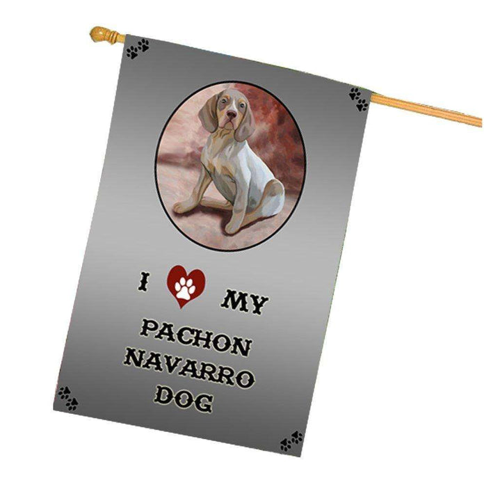 I Love My Pachon Navarro Dog House Flag