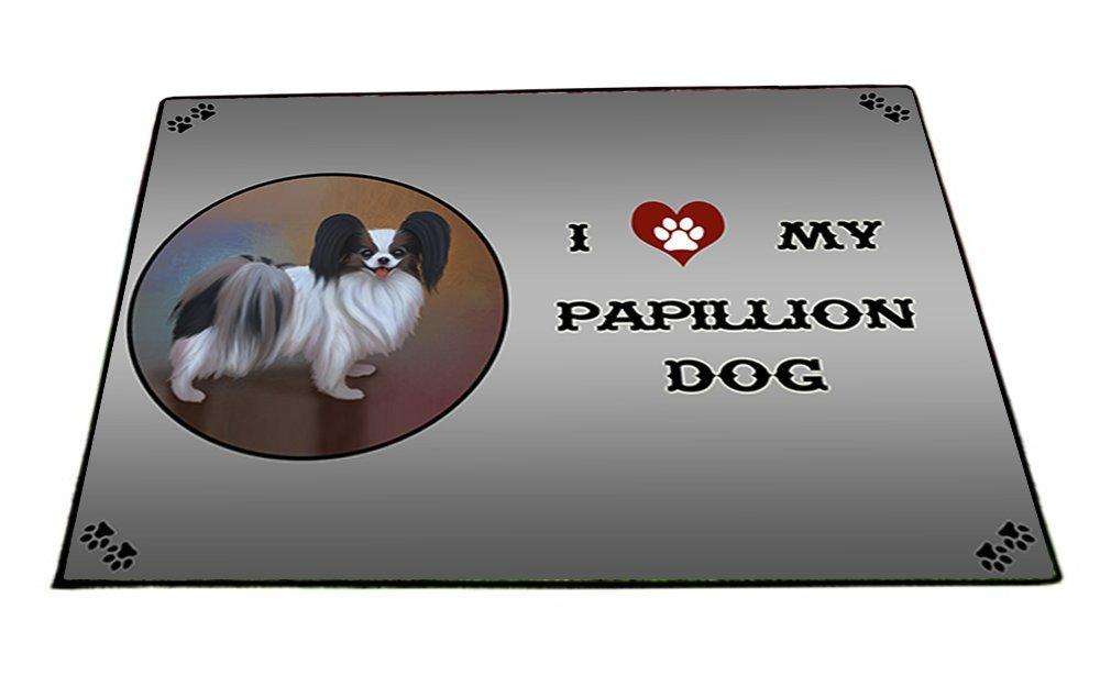 I Love My Papillion Dog Indoor/Outdoor Floormat