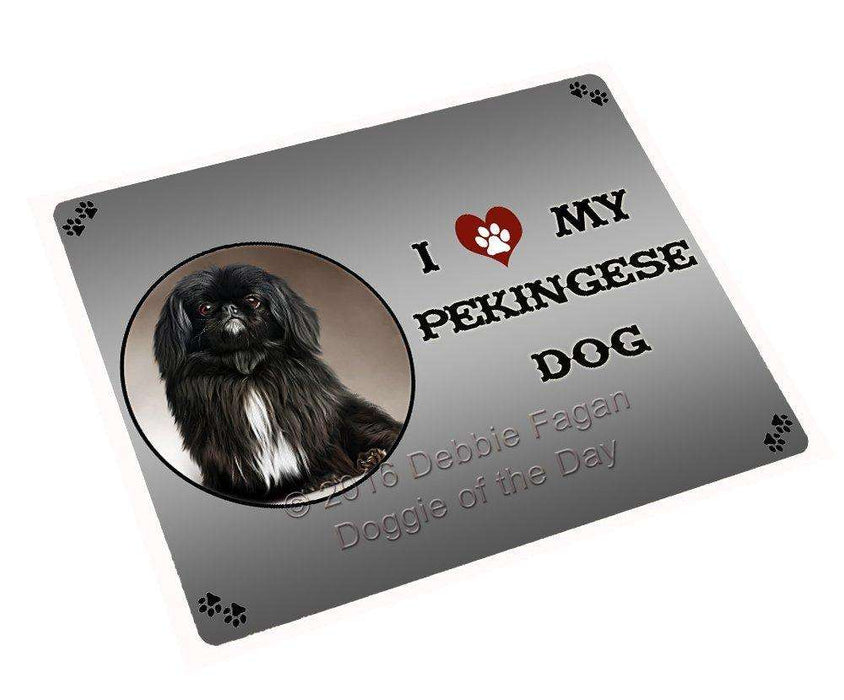 I Love My Pekingese Black Dog Magnet Mini (3.5" x 2")